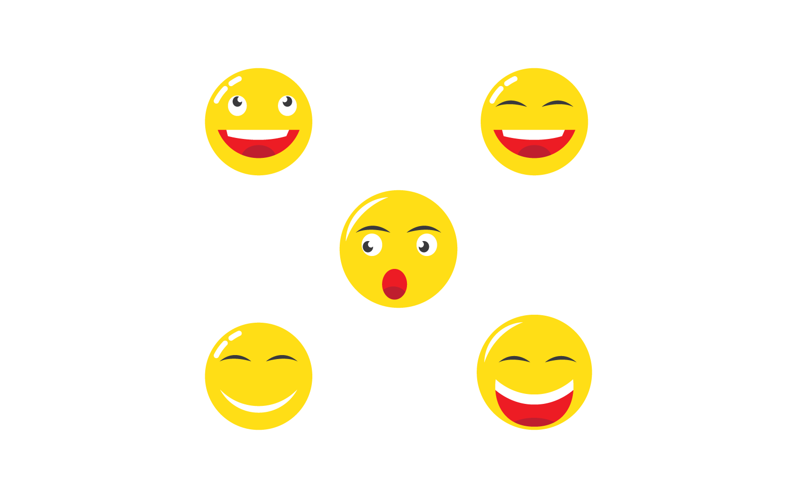 Smile illustration happy face emoticon vector design Logo Template