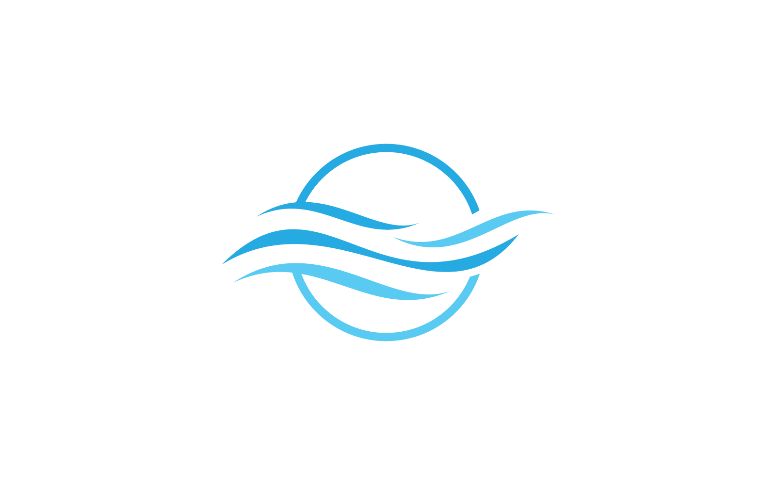 Water Wave design vector logo illustration template