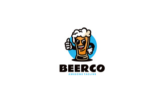 Beer Mascot Cartoon Logo 1