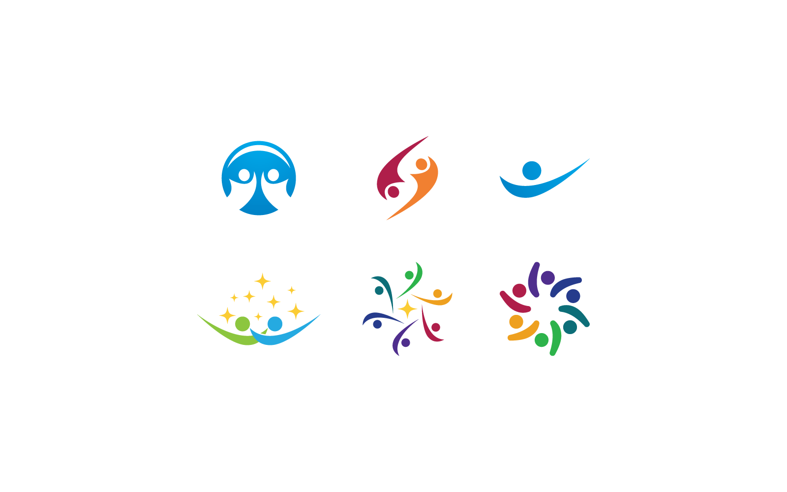 Community, network and social illustration logo vector