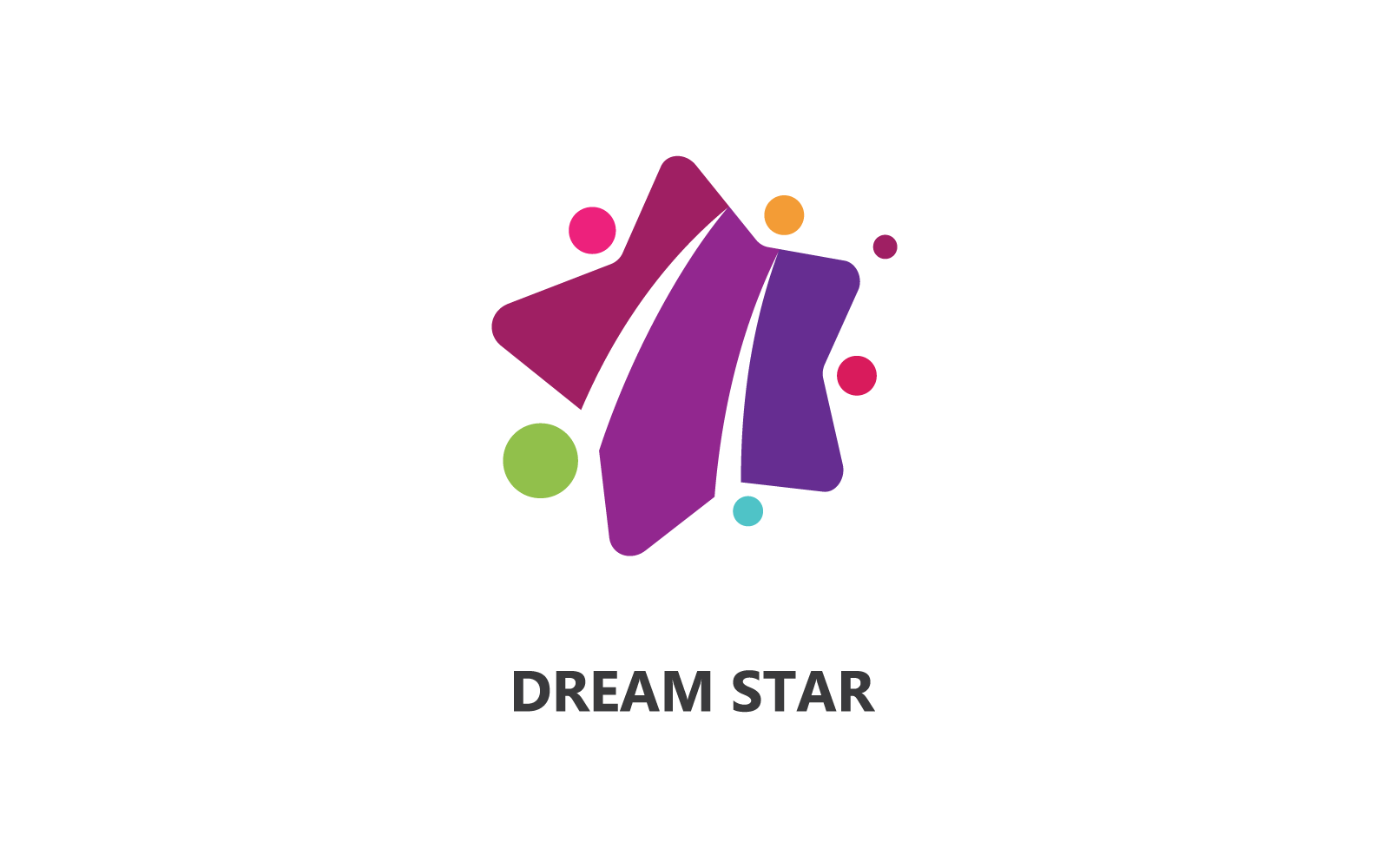 Dreams star logo vector design template