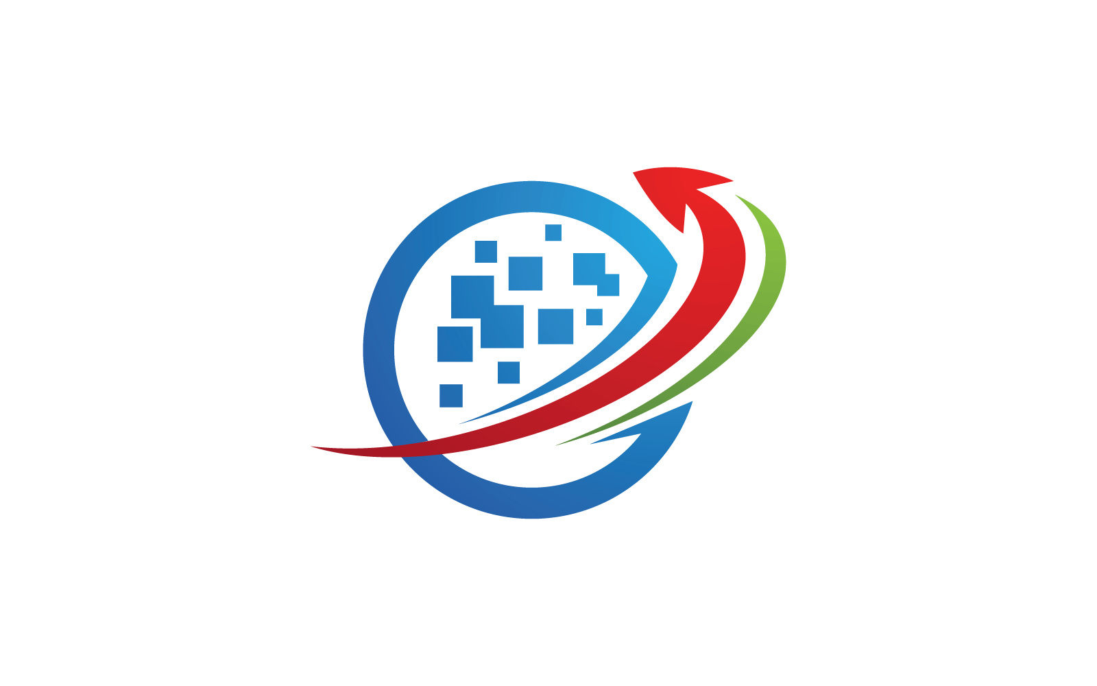 Global technology design logo illustration template