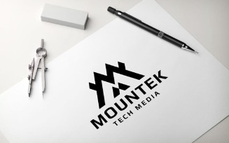 Letter M Mountain Logo Pro Template