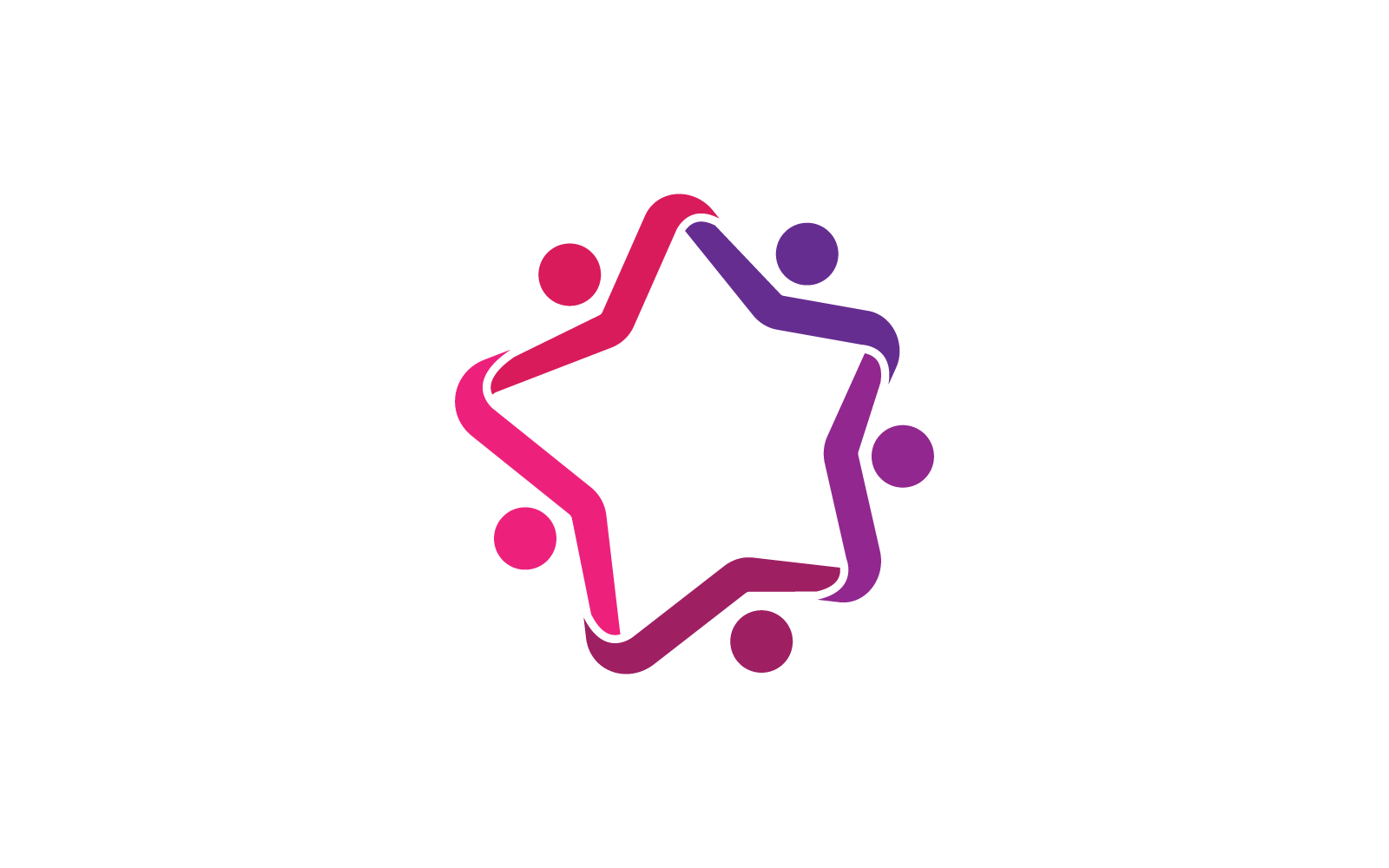 Marzenia gwiazda logo wektor Płaska konstrukcja