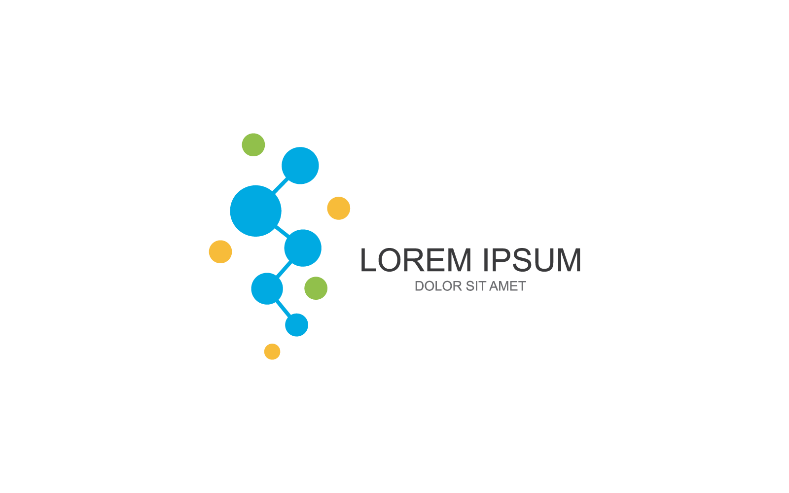 Molécula ilustración icono vector logo diseño plano