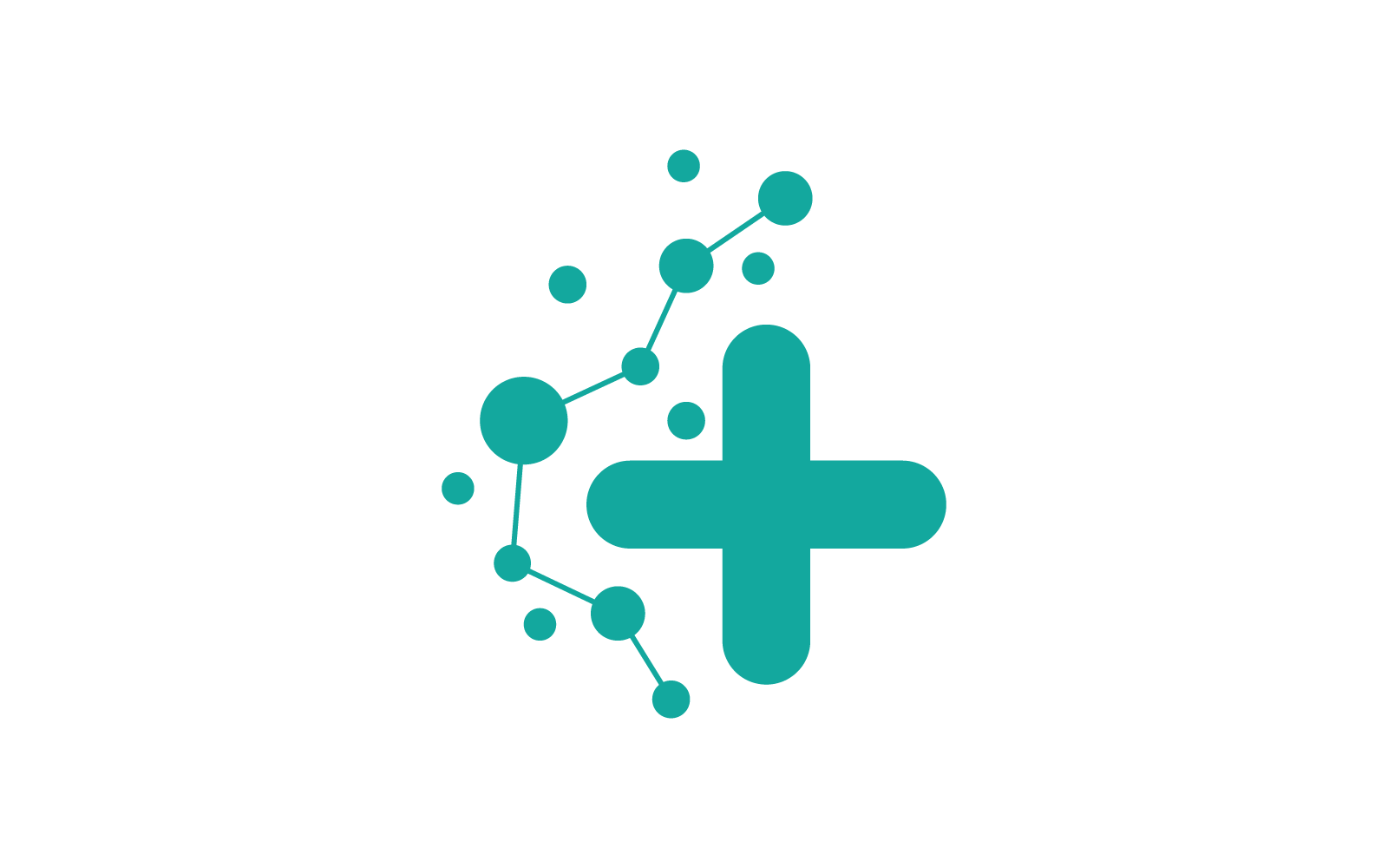 Molecule flat design logo illustration template