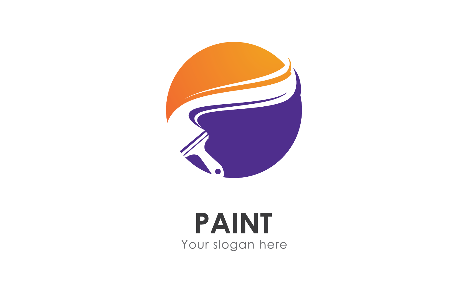 Paint brush paint House logo icon business vector template