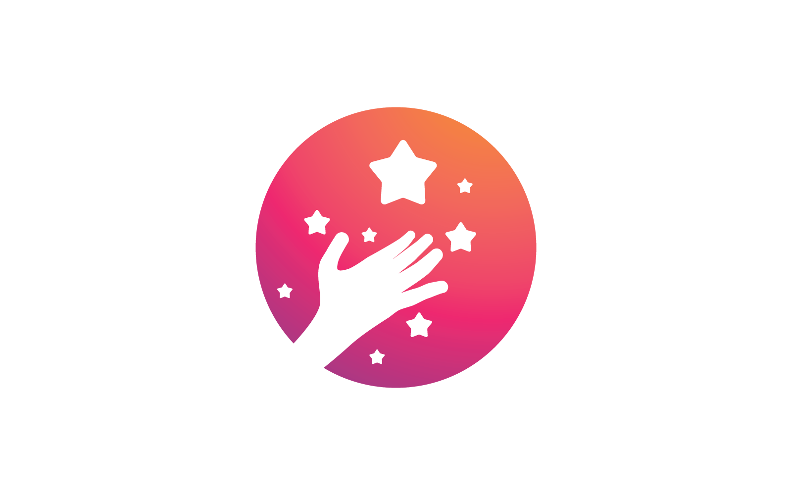 Projekt logo wektora ilustracji gwiazdy marzeń