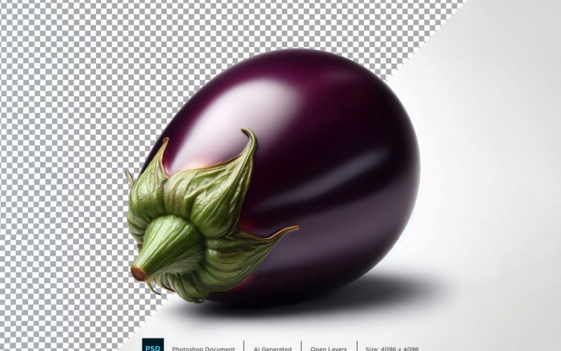 Brinjal Fresh Vegetable Transparent background 04 Vector Graphic