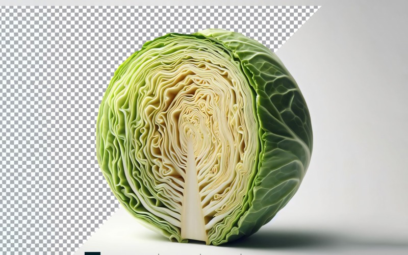 Cabbage Fresh Vegetable Transparent background 01 Vector Graphic