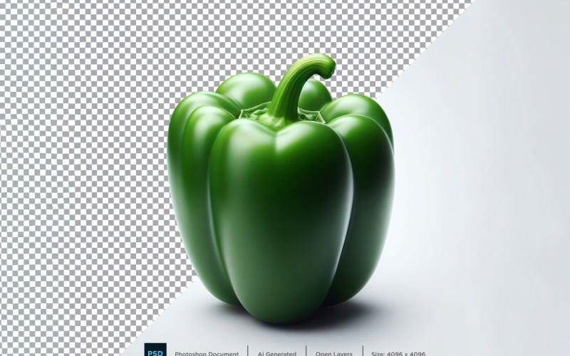 Capsicum Fresh Vegetable Transparent background 01 Vector Graphic