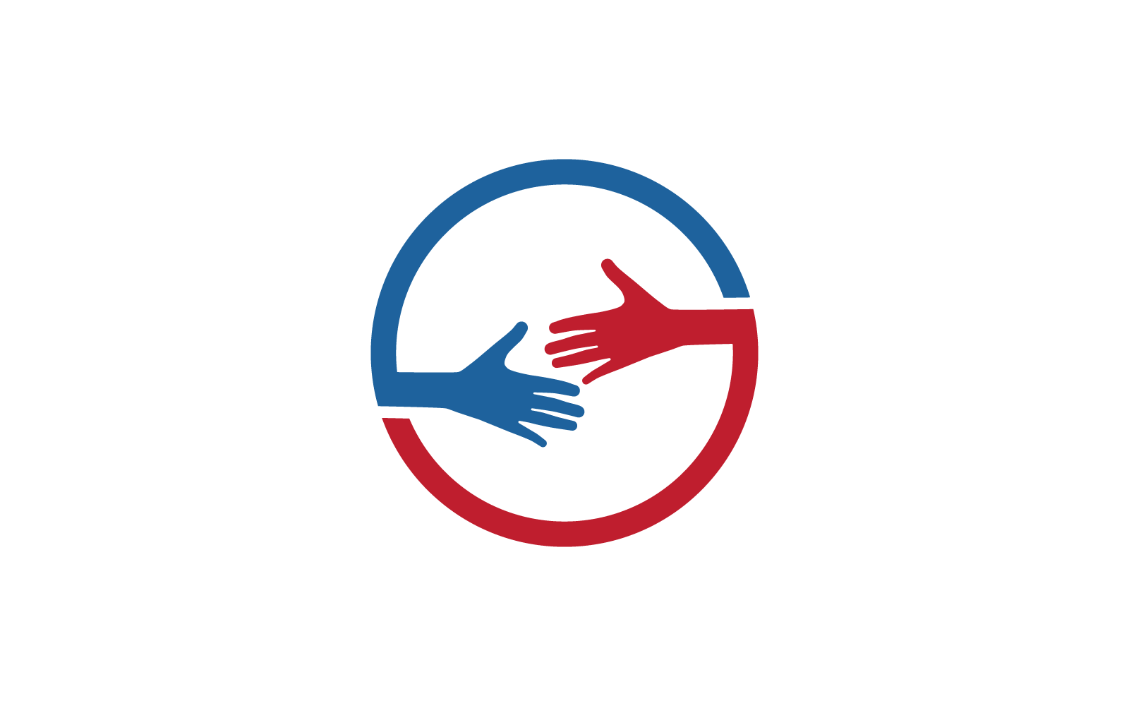 Ilustración de diseño plano de vector de plantilla de logotipo de cuidado de manos