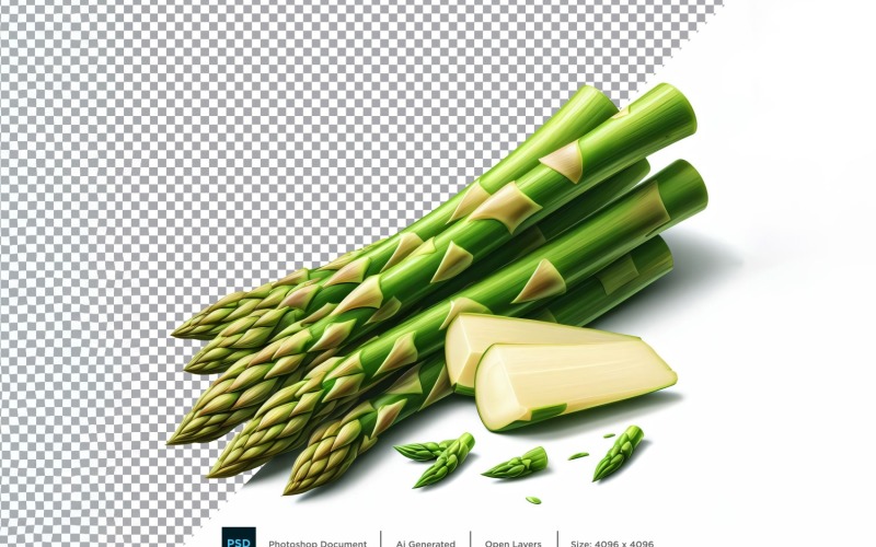 Asparagus Fresh Vegetable Transparent background 05 Vector Graphic