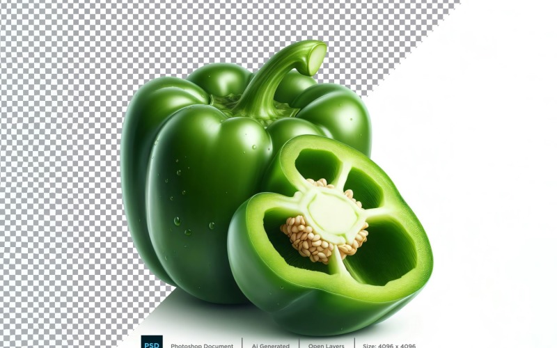 Capsicum Fresh Vegetable Transparent background 13 Vector Graphic