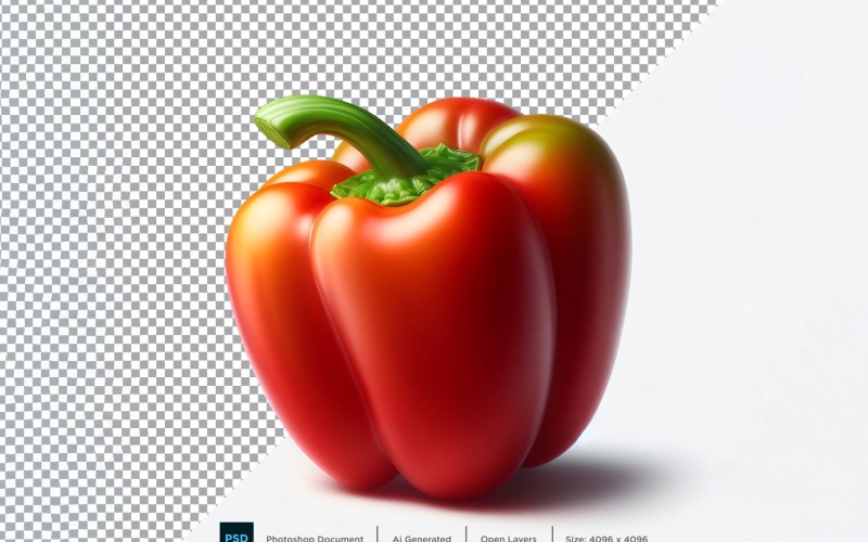 Capsicum Fresh Vegetable Transparent background 15 Vector Graphic