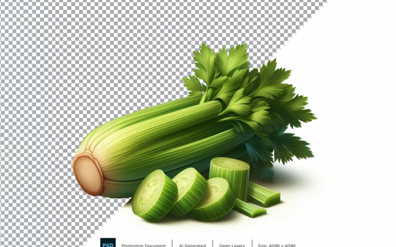 Celery Fresh Vegetable Transparent background 03 Vector Graphic
