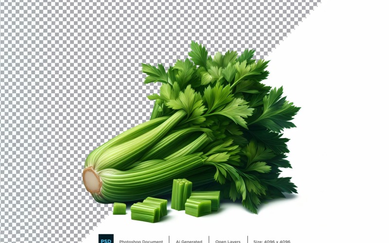 Celery Fresh Vegetable Transparent background 05 Vector Graphic