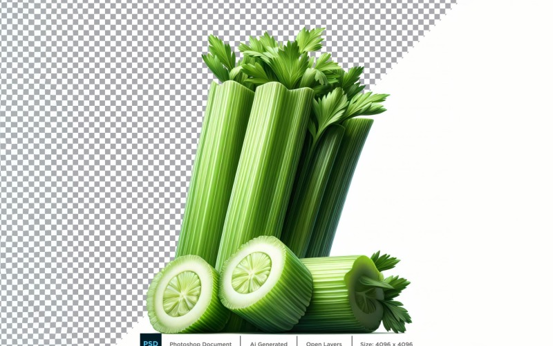 Celery Fresh Vegetable Transparent background 07 Vector Graphic