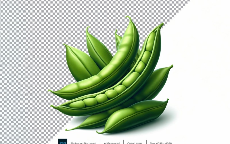 Green bean Fresh Vegetable Transparent background 01 Vector Graphic