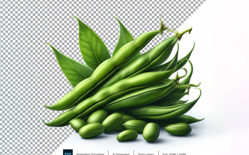 Green bean Fresh Vegetable Transparent background 02 Vector Graphic