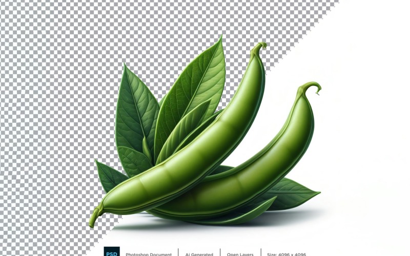 Green bean Fresh Vegetable Transparent background 04 Vector Graphic