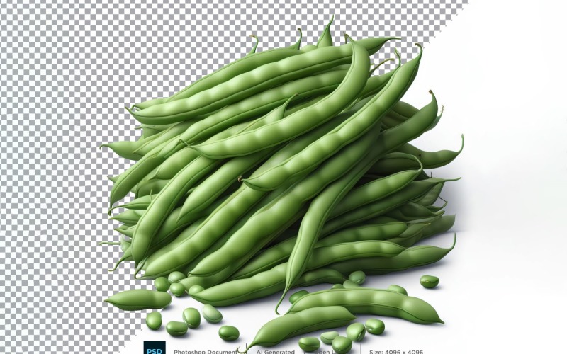 Green bean Fresh Vegetable Transparent background 05 Vector Graphic