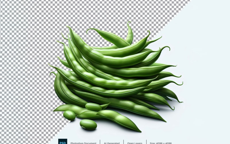 Green bean Fresh Vegetable Transparent background 06 Vector Graphic