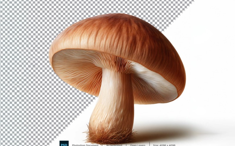 Mushroom Fresh Vegetable Transparent background 05 Vector Graphic