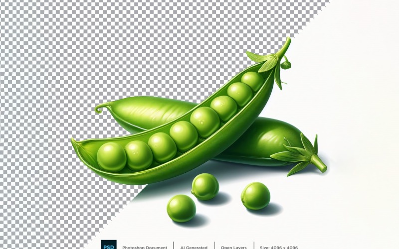 Peas Fresh Vegetable Transparent background 01 Vector Graphic