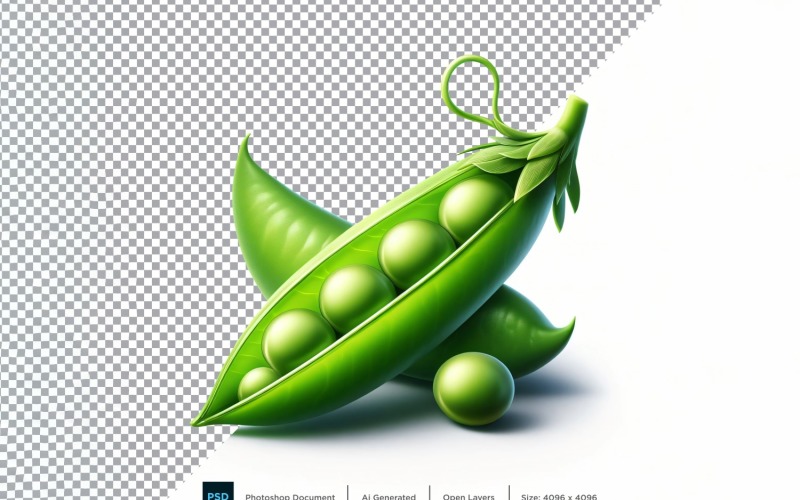 Peas Fresh Vegetable Transparent background 02 Vector Graphic