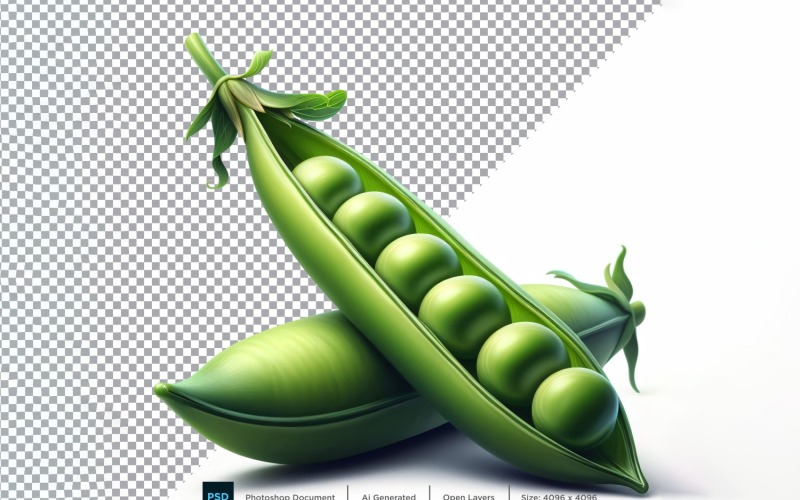 Peas Fresh Vegetable Transparent background 03 Vector Graphic