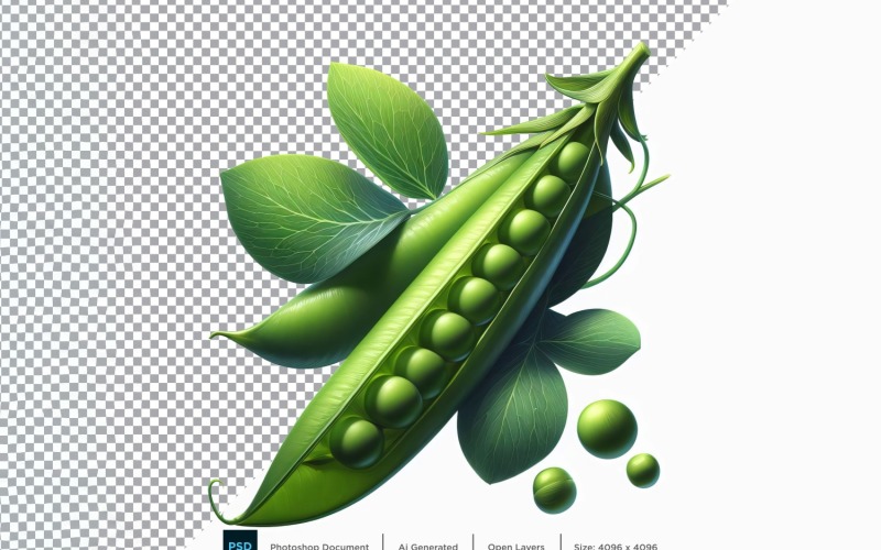 Peas Fresh Vegetable Transparent background 06 Vector Graphic