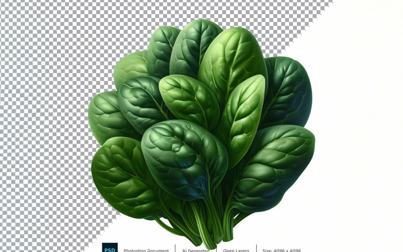 Spinach Fresh Vegetable Transparent background 04 Vector Graphic