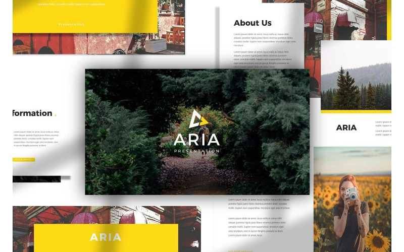 Aria PowerPoint Presentation Template PowerPoint Template