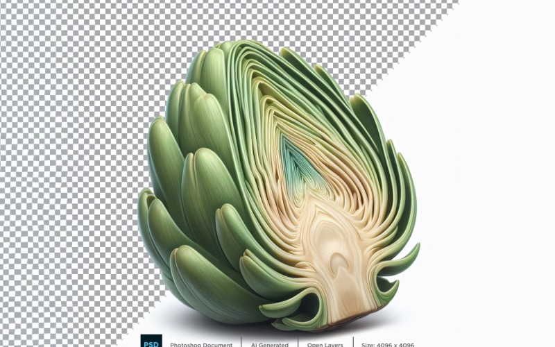 Artichoke Fresh Vegetable Transparent background 04 Vector Graphic