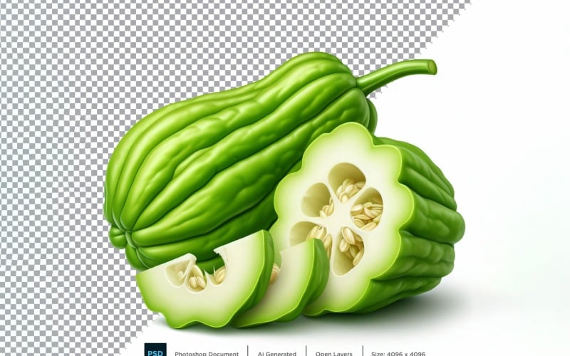 Chayote Fresh Vegetable Transparent background 03 Vector Graphic