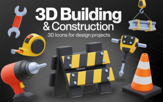 Construcy - Building & Construction 3D Icon Set