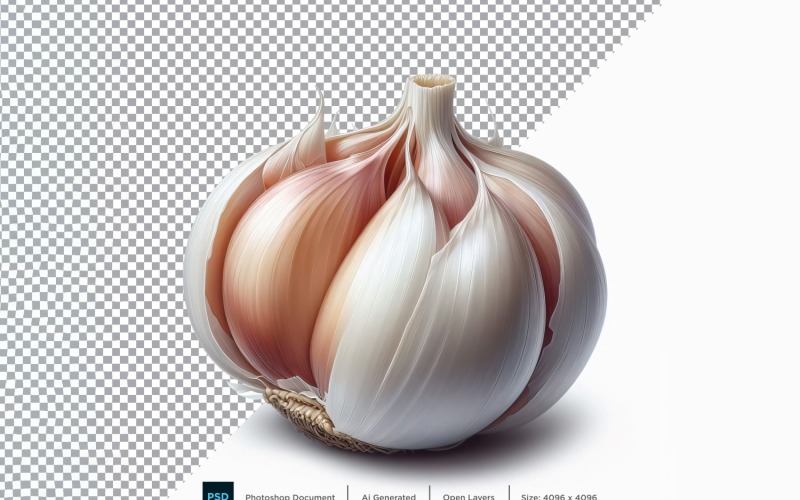 Garlic Fresh Vegetable Transparent background 04 Vector Graphic