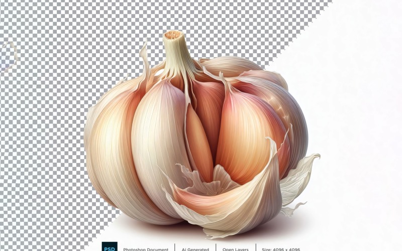 Garlic Fresh Vegetable Transparent background 06 Vector Graphic