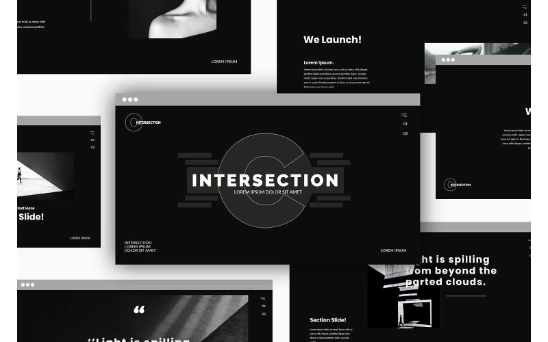 Intersection PowerPoint Presentation Template PowerPoint Template