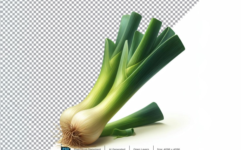 Leek Fresh Vegetable Transparent background 01 Vector Graphic