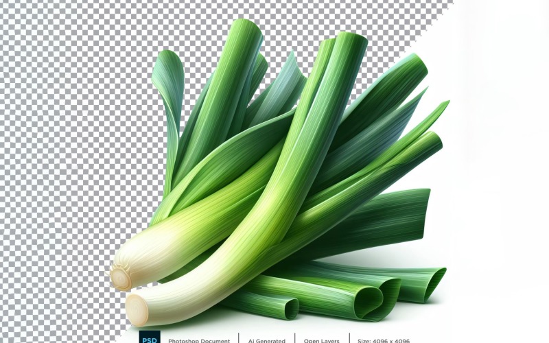 Leek Fresh Vegetable Transparent background 02 Vector Graphic