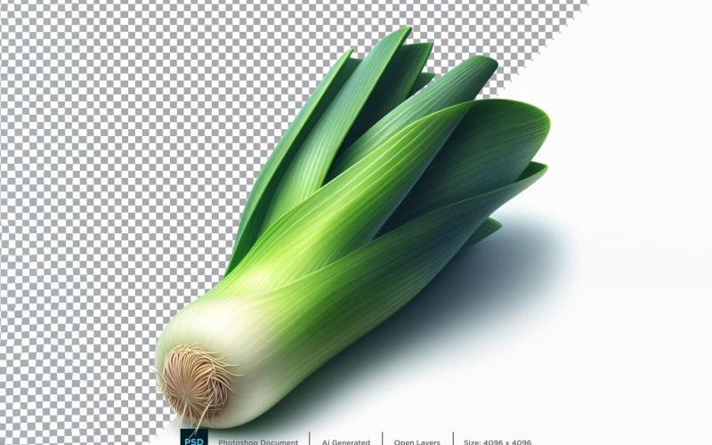 Leek Fresh Vegetable Transparent background 03 Vector Graphic
