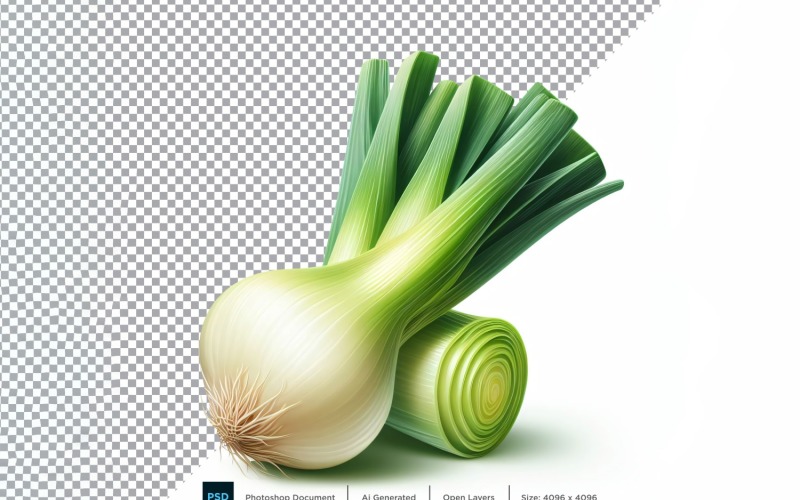 Leek Fresh Vegetable Transparent background 04 Vector Graphic