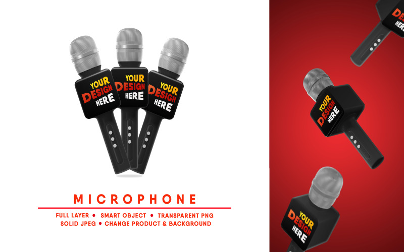 Microphone Mockup I Easy Editable Product Mockup
