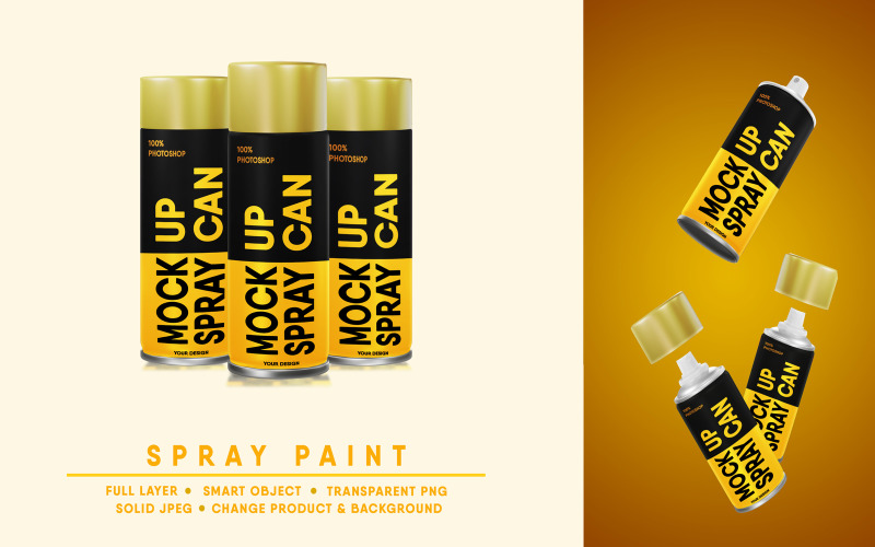 Spray Paint Mockup I Easy Editable Product Mockup