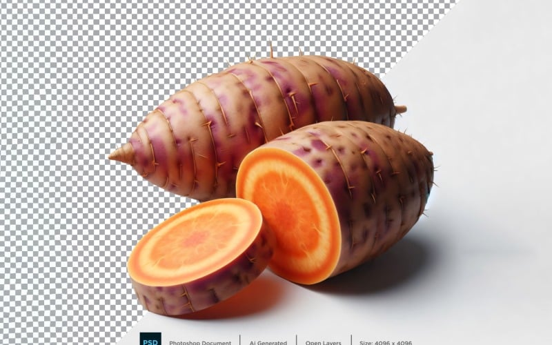 Yam Fresh Vegetable Transparent background 08 Vector Graphic