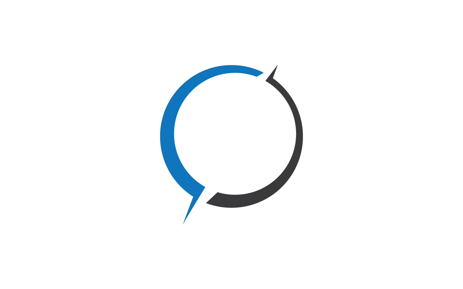 Cirkel ring logo vector platte ontwerpsjabloon