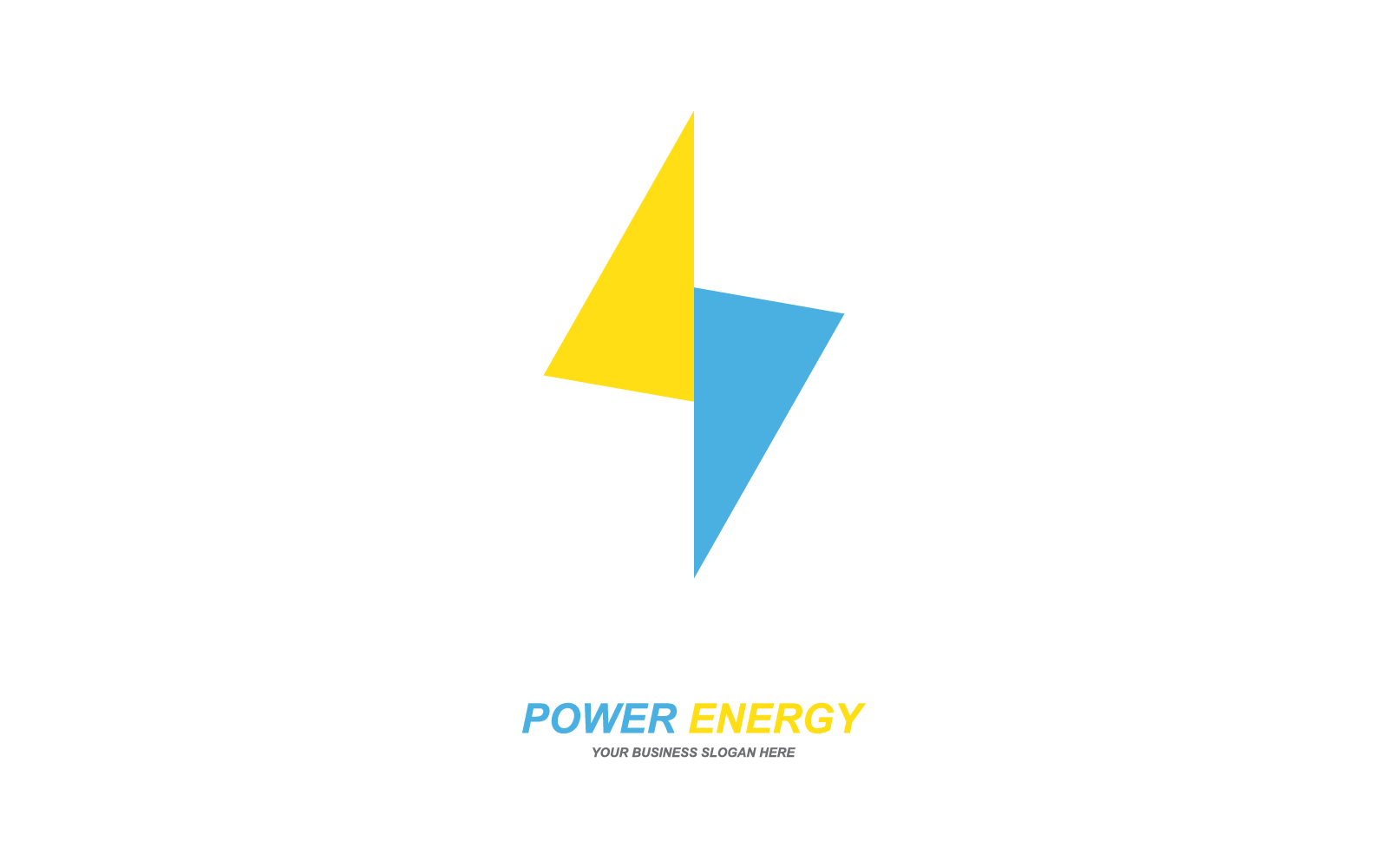 Conception de vecteur de logo d&amp;#39;énergie de puissance de foudre de puissance