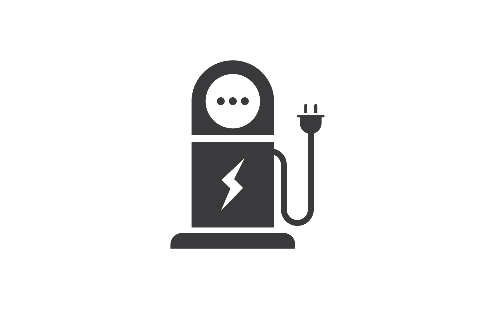 Electrical charging station illustration vector logo icon